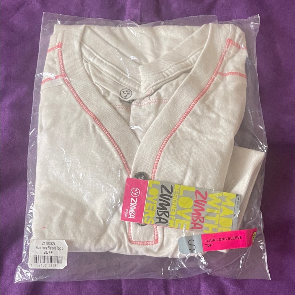 Zumba logo Zumba tee Long Sleeve with Pink Accents